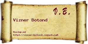 Vizner Botond névjegykártya